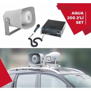 AQUA 200 2Lİ SET  ARAÇ ÜSTÜ SES SİSTEMİ