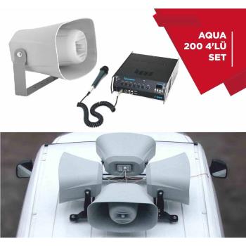 AQUA 200 4 LÜ SET  ARAÇ ÜSTÜ SES SİSTEMİ