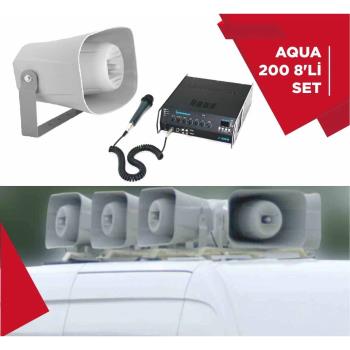 AQUA 200 8 Lİ SET  ARAÇ ÜSTÜ SES SİSTEMİ