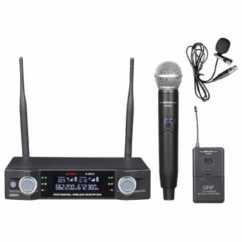 NWORK N202 U  1 EL  1 YAKA SABİT ÇİFT KANAL UHF KABLOSUZ SİSTEM